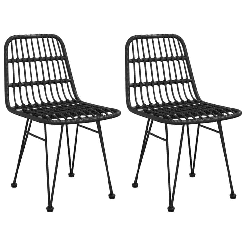 Vidaxl Záhradné stoličky 2 ks 48x62x84 cm PE Rattan